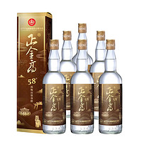 KR 金门皇家窖藏高粱酒 正金高 清香型白酒 58度 600ml*6 整箱装