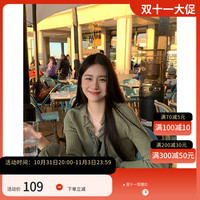 小众设计感网纱拼接绑带针织开衫秋季高级感不规则上衣