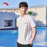 ANTA安踏短袖翻领POLO衫男女同款季纯色t恤休闲短t上衣