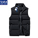 NASA ACDC 男士羽绒棉马甲夹外穿冬季加厚保暖无袖大码背心潮坎肩