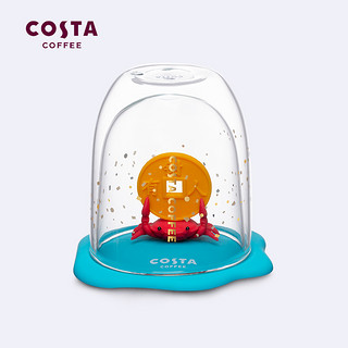 咖世家咖啡 COSTA 有钳人双层玻璃杯带盖 355ml