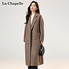 拉夏贝尔双面羊毛呢子大衣女高级感20韩系赫本风外套