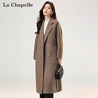 La Chapelle拉夏贝尔双面羊毛呢子大衣女高级感20韩系赫本风外套
