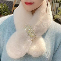 薛杨 秋冬款保暖围巾加厚百搭围脖毛绒韩版洋气时尚保暖披肩