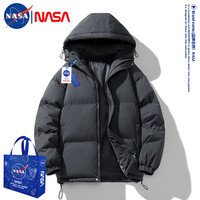 nasa连帽羽绒服男女冬季加厚保暖面包服宽松棉衣外套男款防寒