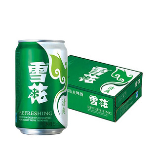 88VIP：SNOWBEER 雪花 啤酒清爽8度330ml*24听新鲜拉格整箱口感冰爽