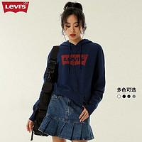 LEVI 's李维斯2023秋季情侣同款连帽卫衣经典logo落肩宽松美式复古潮流 藏蓝色0007 XS