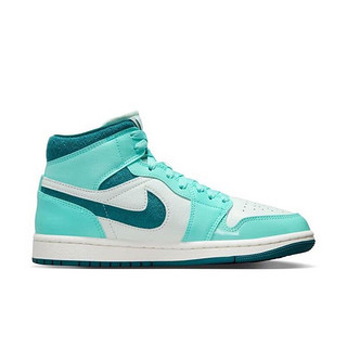 移动端、京东百亿补贴：NIKE 耐克 AIR JORDAN AJ1 女子湖蓝中帮运动休闲鞋DZ3745-300 DZ3745-300 37.5