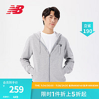 new balance NB官方男款MJ03907运动休闲卫衣连帽开衫外套 AG MJ03907 M