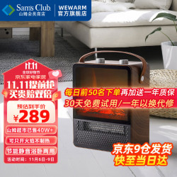 WeWarm 山姆超市仿真火焰取暖器电热暖气家用浴室暖风机壁炉取暖神器婴儿家用全屋新款 1908N