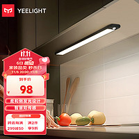 Yeelight 易来 感应LED橱柜灯调光充电磁吸起夜灯衣柜玄关厨房展柜 黑60CM