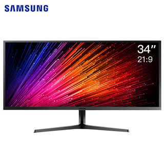 SAMSUNG 三星 S34C500GAC 34英寸准4K显示器21:9高清电竞电脑液晶带鱼屏2K