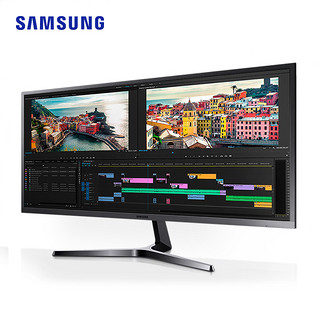 SAMSUNG 三星 S34C500GAC 34英寸准4K显示器21:9高清电竞电脑液晶带鱼屏2K