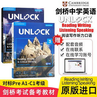 原版剑桥初中英语教材Unlock教材 Unlock 3级别 读写+听说 KET/PET/FCE雅思托福阅读写作教材