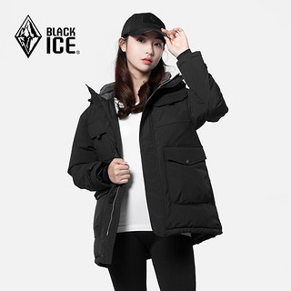 一夜入冬：BLACKICE 黑冰 女款鹅绒工装羽绒服 F238115