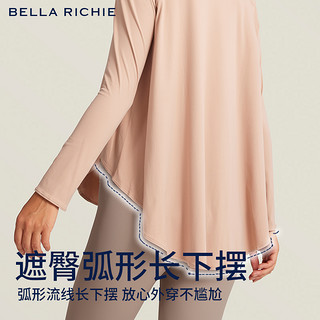 Bella轻薄速干宽松显瘦遮臀长袖瑜伽服上衣女T恤运动罩衫秋冬