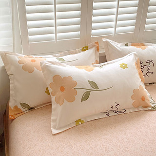 小白阳艺术植物羊绒系列床上用品四件套床单款四件套 初夏《桔》 1.5m四件套-被套1.5m*2.m