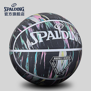 SPALDING 斯伯丁 大理石印花系列室外耐磨7号通用橡胶篮球 84-405Y