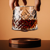 点一 威士忌酒杯洋酒杯子家用水晶高端精致古典不倒翁解压玻璃杯啤酒杯