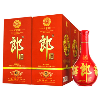 LANGJIU 郎酒 红花郎 44.8度酱香型白酒 红10 整箱装 500ml*6瓶