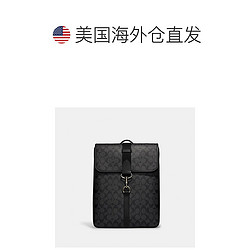 COACH 蔻驰 Blaine 标志性老花帆布拼皮双肩包商务电脑包CJ575