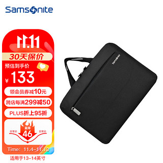 Samsonite 新秀丽 电脑包手提包男女商务背包公文包苹果笔记本电脑包14英寸 BP5黑色