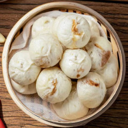 搜食神探 嵊州老面鲜肉小笼包200g/袋8只乘州猪肉小笼包子手工早餐半成品