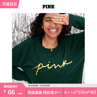 VICTORIA'S SECRET PINK系列 女士长袖睡衣 11195739 深绿色 S