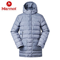 Marmot 土拨鼠 男子 户外防风防水透气保暖中长款700蓬厚重棉服