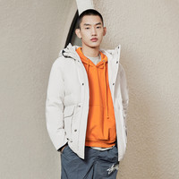 雪中飞 SNOWFLYING【时尚】连帽男式羽绒服短款秋冬轻薄挺括工装外套羽绒服