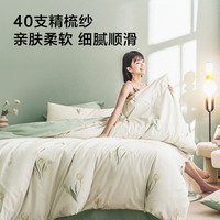 京东京造 100%纯棉四件套 全棉抑菌套件 200*230cm1.5/1.8米床