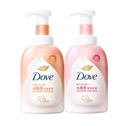 Dove 多芬 泡泡白桃＋樱花沐浴露沐浴泡泡套装400mlx2 赠磨砂膏50g×2