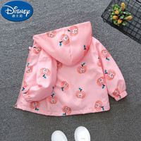 迪士尼(Disney)女童春秋季2023儿童小孩洋气韩版连帽上衣秋装苹果兔外套 粉色 90cm