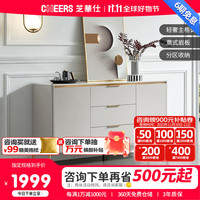 现代轻奢家用岩板餐边柜中小户型多功能储物家具CG01 CG01餐边柜-白金色 30天发货