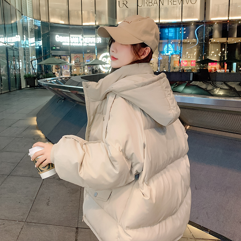 oversize面包服短款羽绒棉衣棉服女潮秋冬季外套厚棉袄