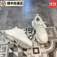盛束老爹鞋冬款高级感运动鞋 米白色 40