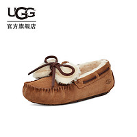 UGG 女士便鞋双蝴蝶结款舒适平底休闲乐福豆豆鞋 1118913