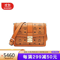 MCM 奢侈品女士Tracy Visetos干邑色中号皮革单肩斜挎包MWSCSXT02