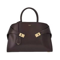 Salvatore Ferragamo 菲拉格慕 HUG系列 女士牛皮手提包 768853 褐色 中号