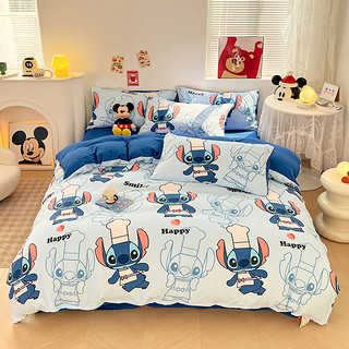 Disney 迪士尼 纯棉100%床上四件套 萌萌史迪仔 1.5m床