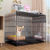 华美龙 狗笼子小型犬泰迪室内猫笼带厕所中型犬柯基比熊家用大型宠物狗窝