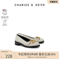CHARLES & KEITH CHARLES&KEITH;女鞋CK1-70380967金属摩登乐福鞋女鞋