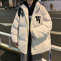 白鸭绒轻薄羽绒服男冬季潮牌短款棉服青少年冬装棉衣外套大码国潮