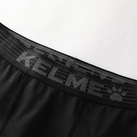 KELME 卡尔美 儿童紧身裤男透气跑步打底裤秋冬加绒加厚训练长裤 黑色加绒厚 130CM