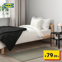 IKEA 宜家 TIPHEDE提普赫德平织地毯80x150黑色自然色简约北欧风