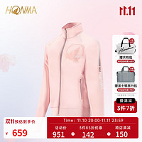 HONMA  运动外套 男休闲外套 65周年樱の舞运动樱花 男女时尚夹克 外套 浅粉色 L