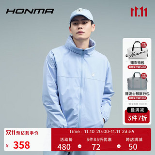 HONMA【活力系列】高尔夫服饰男士外套时尚运动连帽夹克 蓝紫 L