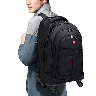 CROSSGEAR瑞士拉杆包可背双肩男包大容量15.6吋笔记本电脑包出差旅游行李包 四轮拉杆包-可装15.6英寸笔记本