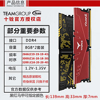 Team 十铨 DDR4 16G 8G*2 2666 四代内存电脑