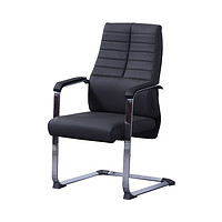梦麦斯 电脑椅 职员会议办公椅子家用靠背弓形椅老板椅 黑色MMS-DNY-204
